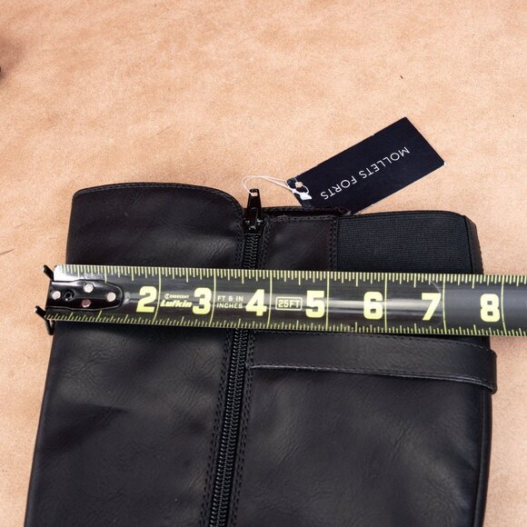 Naturalizer Women Sahara Vegan Leather Black Leather Wide Calf Riding Tall boots - Picture 6 of 9